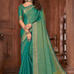 Classic Khadi Silk Linen Sea Green Woven Saree