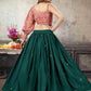 Readymade Lehenga Choli Art Silk Green Embroidered Lehenga Choli