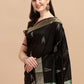Contemporary Banglori Silk Raw Silk Black Sequins Saree