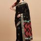 Contemporary Banglori Silk Raw Silk Black Sequins Saree