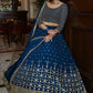 Lehenga Choli Georgette Blue Sequins Lehenga Choli