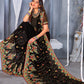 Contemporary Georgette Black Embroidered Saree