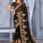 Contemporary Georgette Black Embroidered Saree