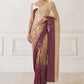 Shaded Saree Georgette Cream Maroon Sequins Saree