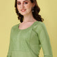 Designer Kurti Rayon Green Embroidered Kurtis