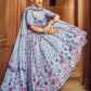 Lehenga Choli Georgette Blue Embroidered Lehenga Choli