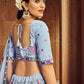 Lehenga Choli Georgette Blue Embroidered Lehenga Choli