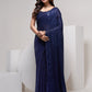Trendy Saree Georgette Blue Embroidered Saree