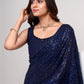 Trendy Saree Georgette Blue Embroidered Saree