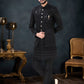 Indo Western Sherwani Fancy Fabric Black Sequins Mens
