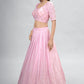 A Line Lehenga Georgette Pink Sequins Lehenga Choli