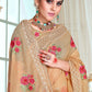 Classic Georgette Beige Embroidered Saree