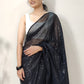 Contemporary Georgette Black Sequins Saree