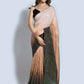 Shaded Saree Georgette Brown Peach Sequins Saree