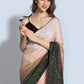 Shaded Saree Georgette Brown Peach Sequins Saree