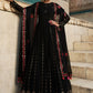 Designer Gown Georgette Black Embroidered Gown