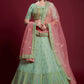 Lehenga Choli Georgette Green Dori Work Lehenga Choli