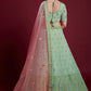 Lehenga Choli Georgette Green Dori Work Lehenga Choli