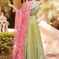 Lehenga Choli Georgette Green Sequins Lehenga Choli