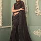 Classic Georgette Brown Embroidered Saree