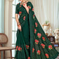 Classic Georgette Green Embroidered Saree