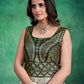 Gown Georgette Green Sequins Gown