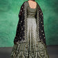 Gown Georgette Green Sequins Gown