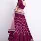 Lehenga Choli Georgette Magenta Embroidered Lehenga Choli