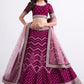 Lehenga Choli Georgette Magenta Embroidered Lehenga Choli