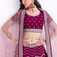 Lehenga Choli Georgette Magenta Embroidered Lehenga Choli