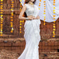 Contemporary Georgette White Embroidered Saree