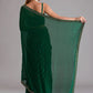 Contemporary Georgette Green Diamond Saree