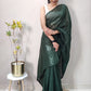 Trendy Saree Georgette Green Sequins Saree