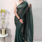 Trendy Saree Georgette Green Sequins Saree