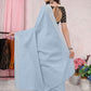 Trendy Saree Cotton Grey Plain Saree