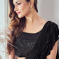 Designer Imported Black Sequins Saree