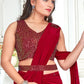 Trendy Saree Imported Maroon Broches Saree