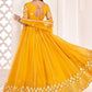 Lehenga Choli Net Mustard Embroidered Lehenga Choli