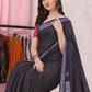 Contemporary Cotton Brown Plain Saree