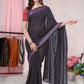 Contemporary Cotton Brown Plain Saree