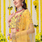 Lehenga Choli Satin Silk Yellow Embroidered Lehenga Choli
