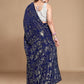 Contemporary Georgette Blue Sequins Saree