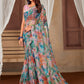 Contemporary Net Multi Colour Digital Print Saree