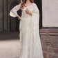 Contemporary Net Off White Embroidered Saree