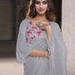 Trendy Saree Net Grey Sequins Saree