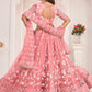 Lehenga Choli Net Pink Embroidered Lehenga Choli