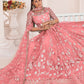 Lehenga Choli Net Pink Embroidered Lehenga Choli