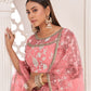 Lehenga Choli Net Pink Embroidered Lehenga Choli