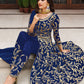 Salwar Suit Net Blue Cord Work Salwar Kameez