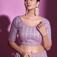 Lehenga Choli Net Purple Dori Work Lehenga Choli